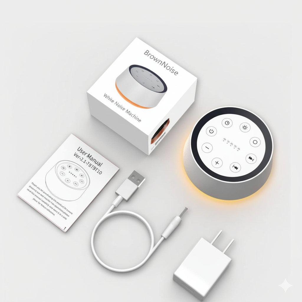 Máquina 30 sonidos relajantes para adultos y bebés, luz nocturna, sonidos enfoque
