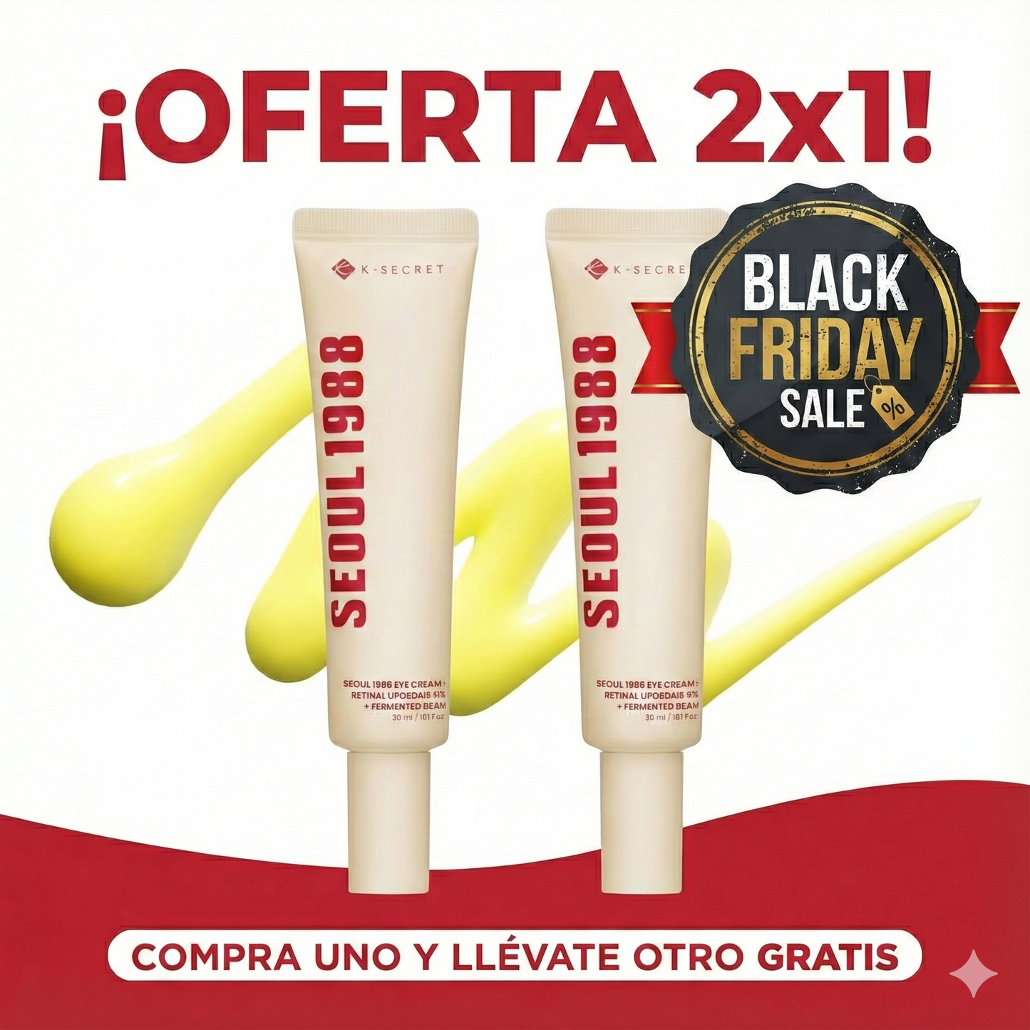 SEOUL 1988 Crema contorno de ojos antienvejecimiento y despigmentante 2x1