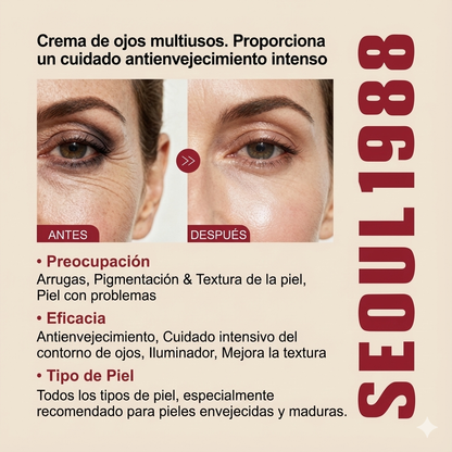SEOUL 1988 Crema contorno de ojos antienvejecimiento y despigmentante 2x1