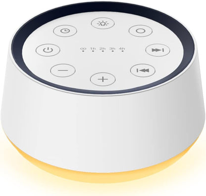 Máquina 30 sonidos relajantes para adultos y bebés, luz nocturna, sonidos enfoque
