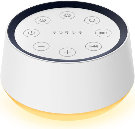 Máquina 30 sonidos relajantes para adultos y bebés, luz nocturna, sonidos enfoque